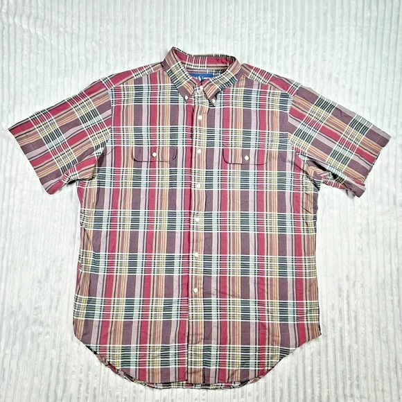 Ralph Lauren Classic Fit Button Down Short Sleeve Shirt Men's XL Plaid Preppy - Picture 3 of 11